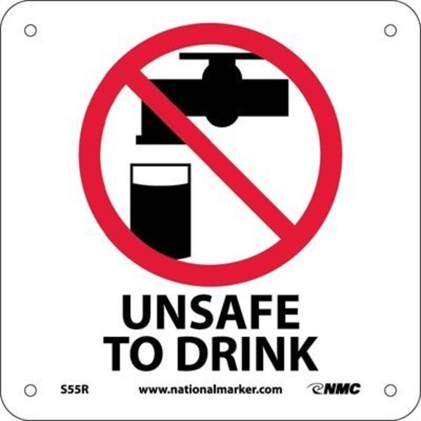 Nmc Unsafe To Drink Sign, S55R S55R